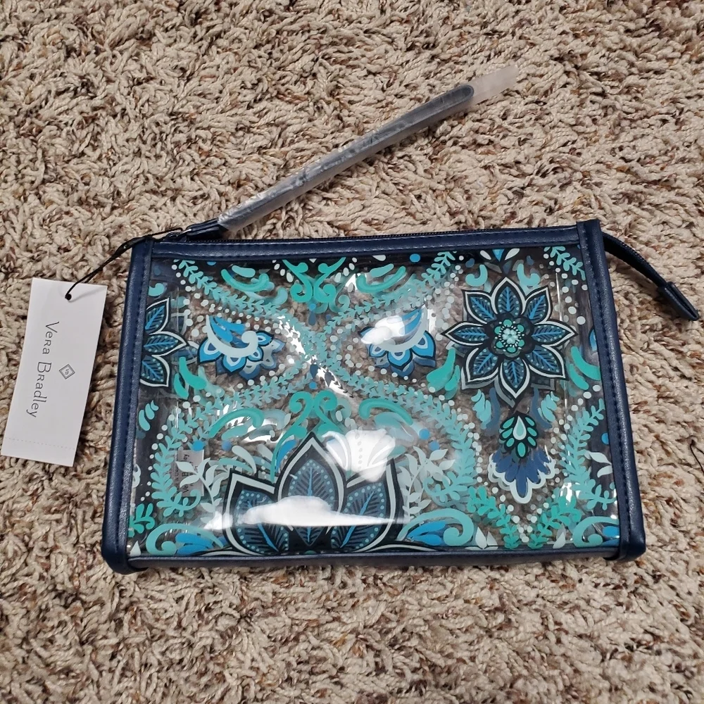 Vera Bradley Factory Style Clear Beach Wristlet NWT